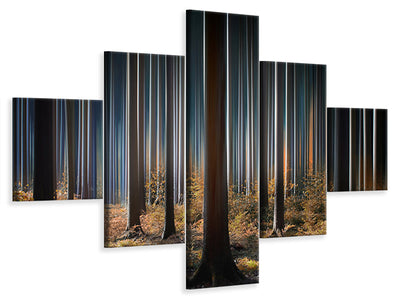5-piece-canvas-print-mystic-wood