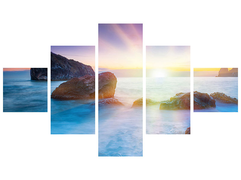 5-piece-canvas-print-photo-wallaper-mystic-sea