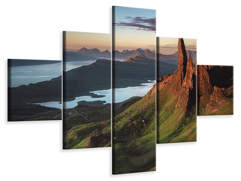 5-piece-canvas-print-scotland-old-man-of-storr