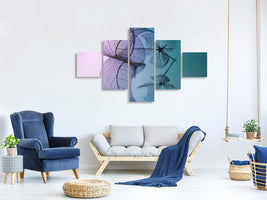 5-piece-canvas-print-story-of-leaf-and-flower