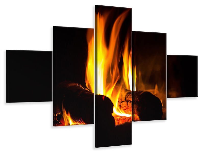 5-piece-canvas-print-the-fireplace