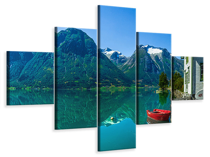 5-piece-canvas-print-the-glacier-lake