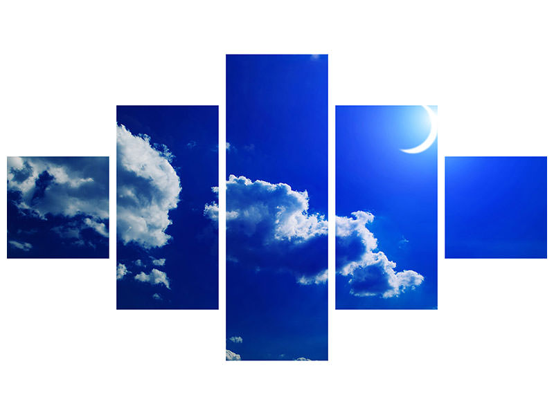 5-piece-canvas-print-the-moon