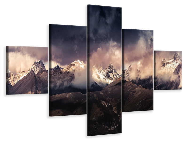 5-piece-canvas-print-tibet-snow-mountain