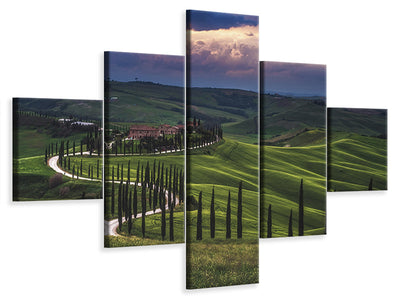 5-piece-canvas-print-tuscany-crete-senesi