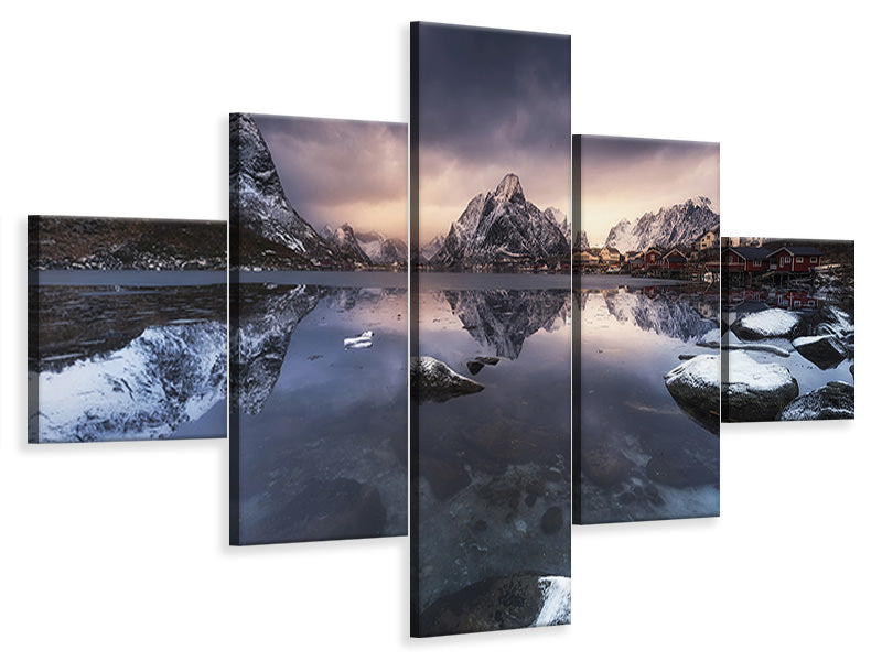 5-piece-canvas-print-winter-light