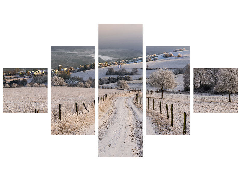 5-piece-canvas-print-winter-wonderland