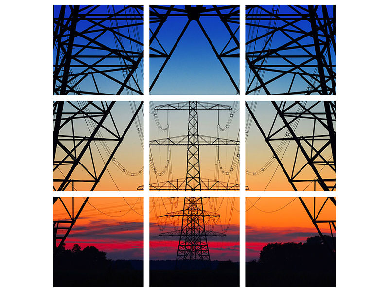 9-piece-canvas-print-electric-coloured-sky