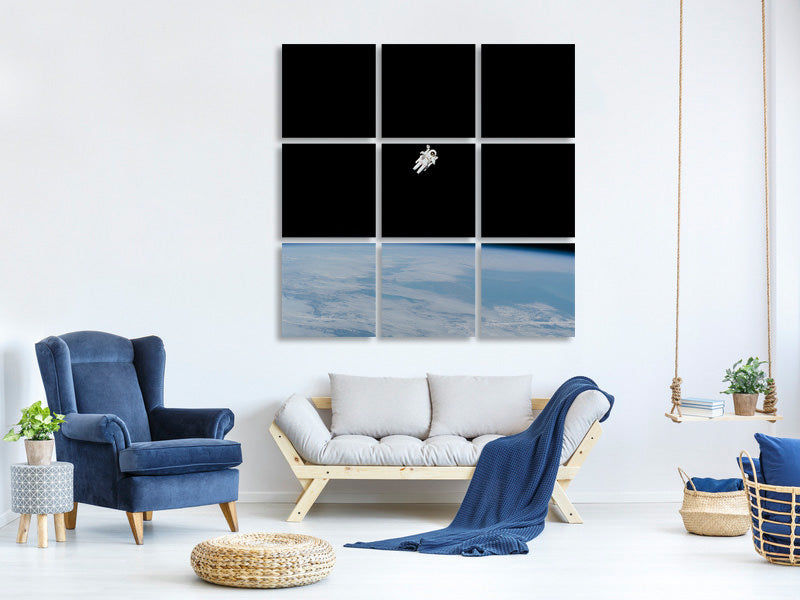 9-piece-canvas-print-lonely-astronaut-in-space