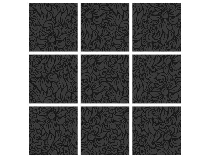 9-piece-canvas-print-rococo-pattern