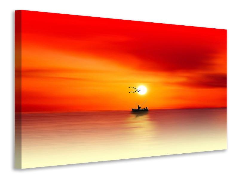 canvas-print-a-fisherman-in-the-sunset