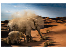 canvas-print-elephants-in-the-desert