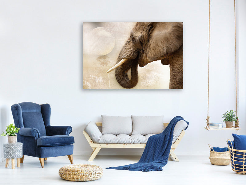 canvas-print-portrait-of-an-elephant