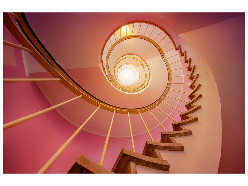 canvas-print-spiral-staircase-in-pink