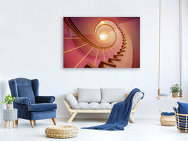 canvas-print-spiral-staircase-in-pink