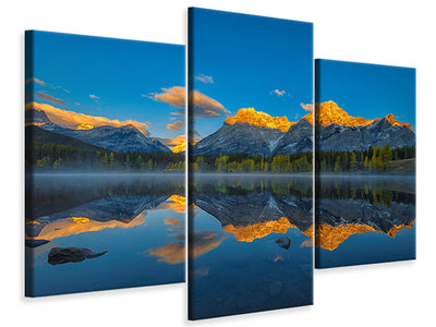 modern-3-piece-canvas-print-a-perfect-morning-in-canadian-rockies