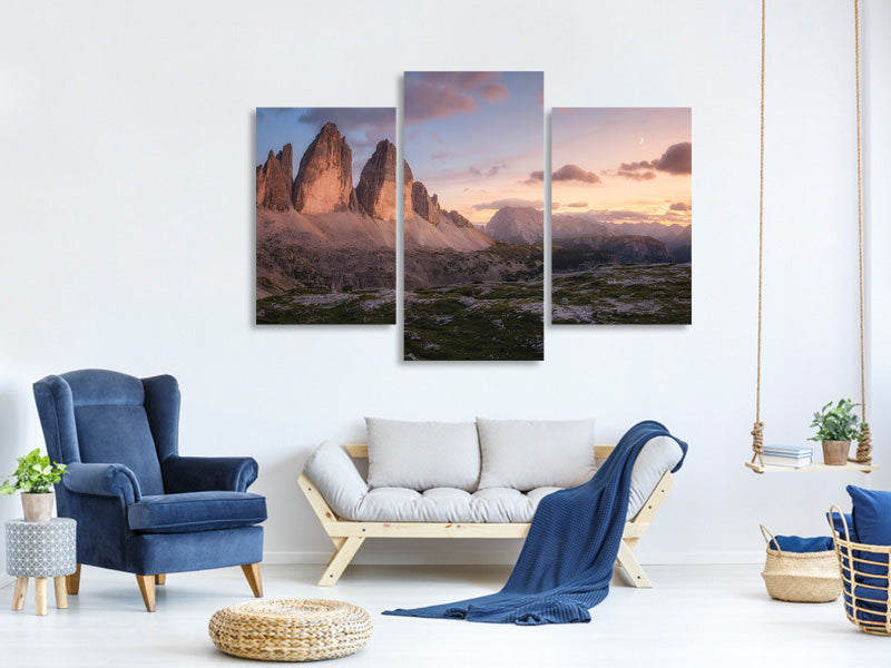 modern-3-piece-canvas-print-an-evening-in-the-dolomites