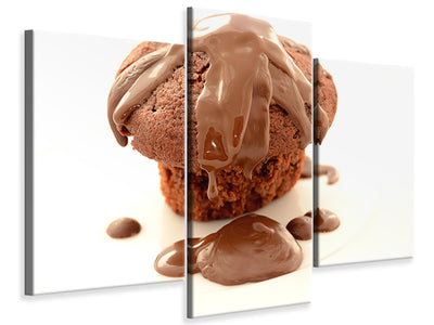 modern-3-piece-canvas-print-muffin-with-chocolate