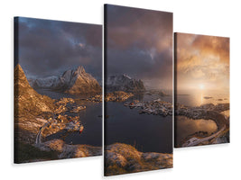 modern-3-piece-canvas-print-sunrise-over-reine