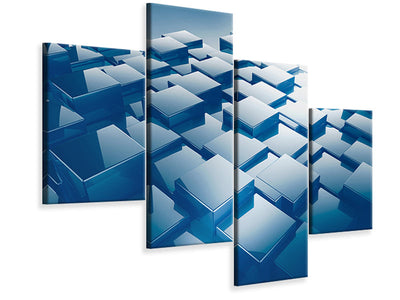 modern-4-piece-canvas-print-3d-cubes-ii