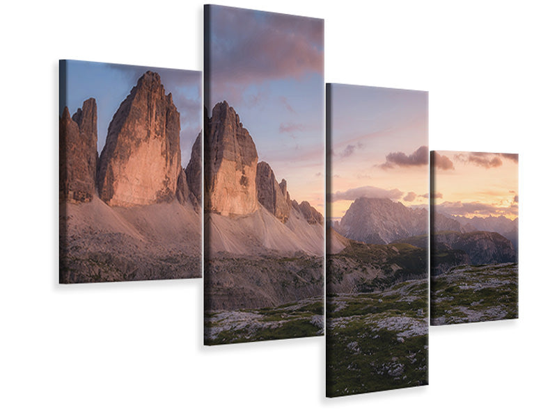 modern-4-piece-canvas-print-an-evening-in-the-dolomites