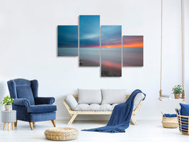 modern-4-piece-canvas-print-beach-in-the-sunset