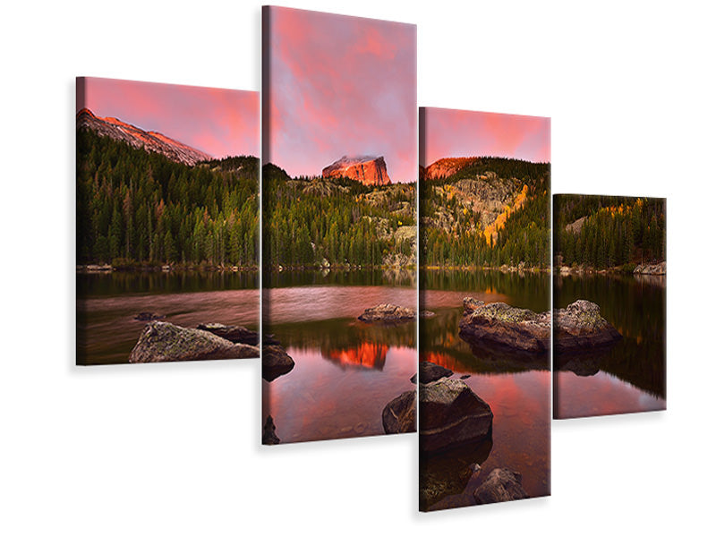 modern-4-piece-canvas-print-bear-lake-sunrise