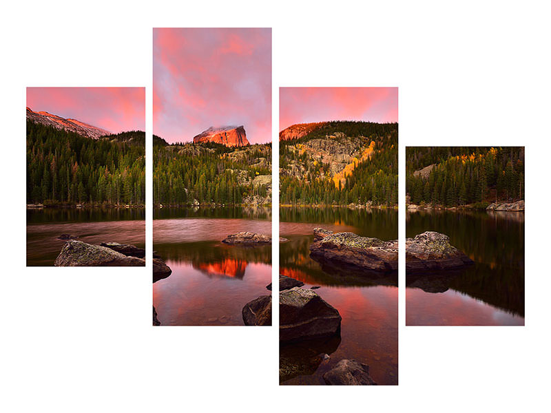 modern-4-piece-canvas-print-bear-lake-sunrise