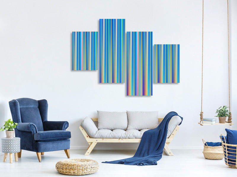 modern-4-piece-canvas-print-colored-stripes