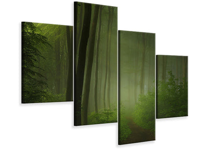 modern-4-piece-canvas-print-forest-morning
