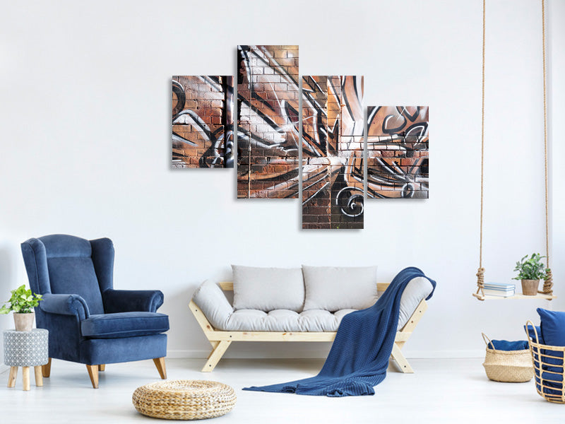 modern-4-piece-canvas-print-graffiti-wall