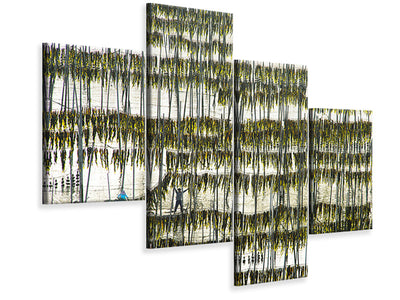 modern-4-piece-canvas-print-harvesting-kelp