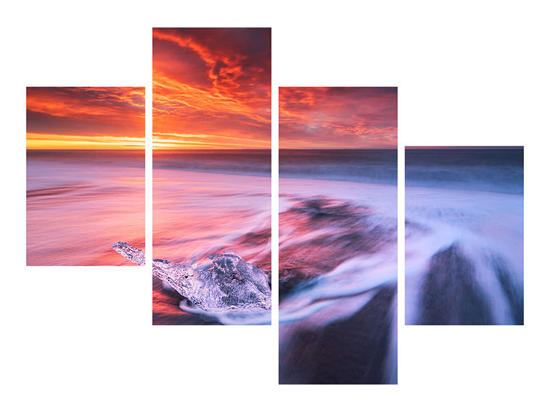 modern-4-piece-canvas-print-ice-and-fire-ii