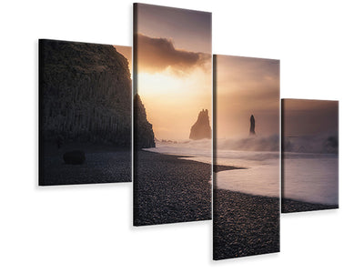 modern-4-piece-canvas-print-reynisfjara-sunrise