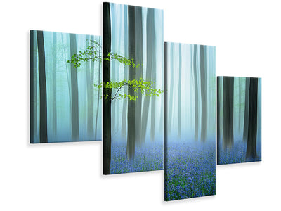 modern-4-piece-canvas-print-the-blue-forest