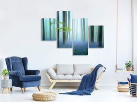 modern-4-piece-canvas-print-the-blue-forest