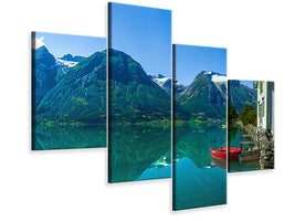 modern-4-piece-canvas-print-the-glacier-lake