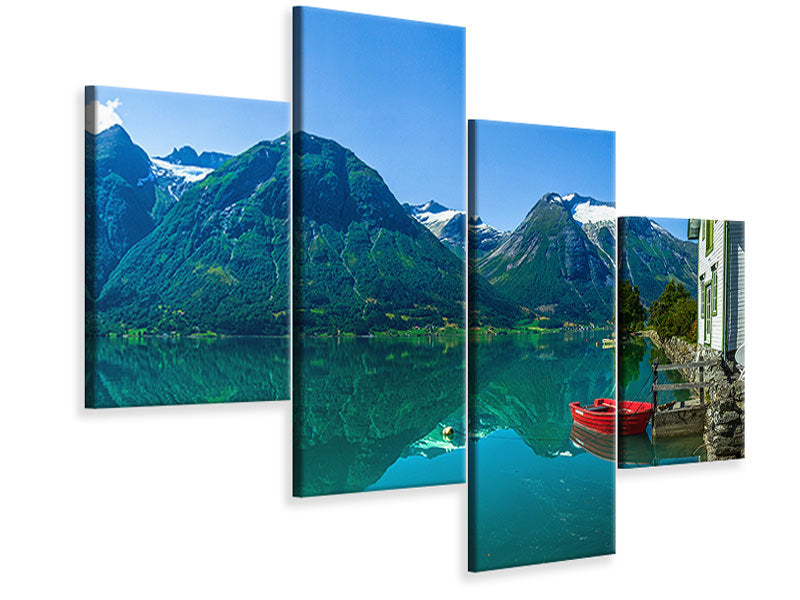 modern-4-piece-canvas-print-the-glacier-lake