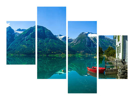 modern-4-piece-canvas-print-the-glacier-lake
