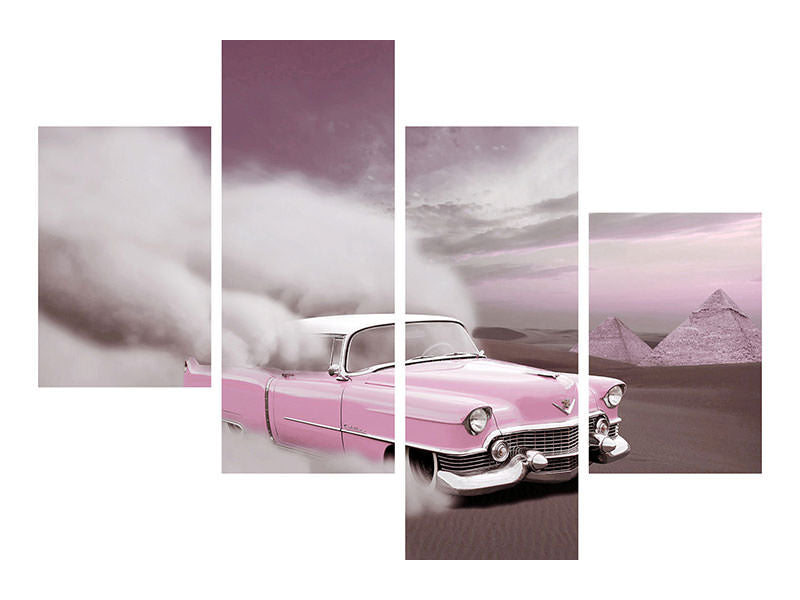 modern-4-piece-canvas-print-vintage-car-in-the-desert-sand