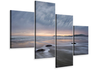 modern-4-piece-canvas-print-windy-dawn-at-koekohe-beach