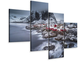 modern-4-piece-canvas-print-winter-lofoten-islands