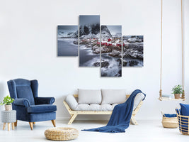 modern-4-piece-canvas-print-winter-lofoten-islands