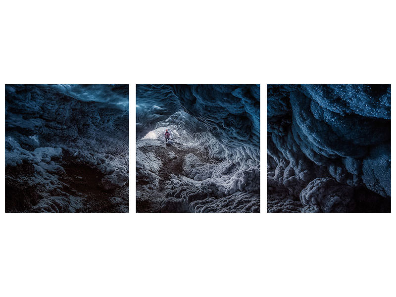 panoramic-3-piece-canvas-print-exploring-a-fronzen-blue-world