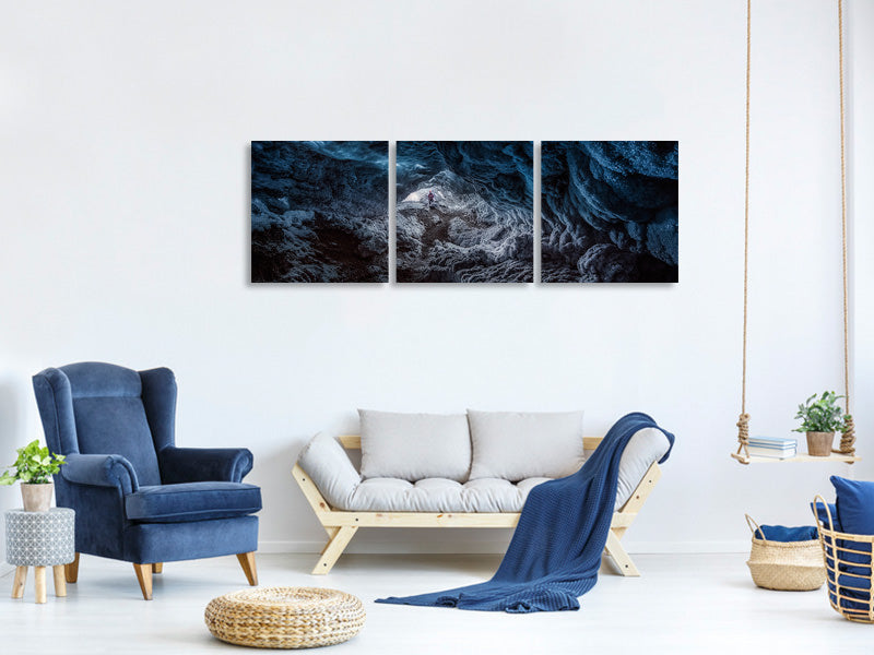 panoramic-3-piece-canvas-print-exploring-a-fronzen-blue-world