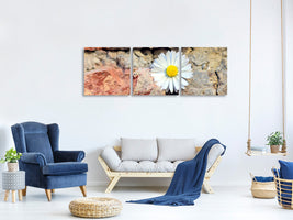 panoramic-3-piece-canvas-print-flower-in-the-wall