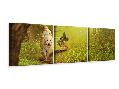 panoramic-3-piece-canvas-print-forest-excursion