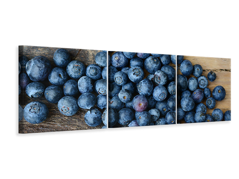 panoramic-3-piece-canvas-print-fresh-blueberries