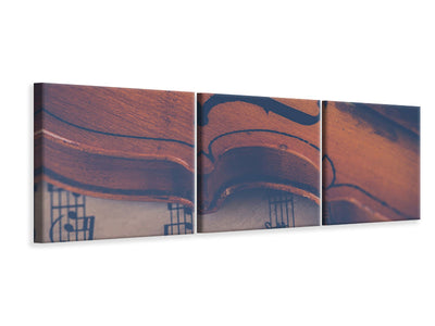 panoramic-3-piece-canvas-print-old-violin
