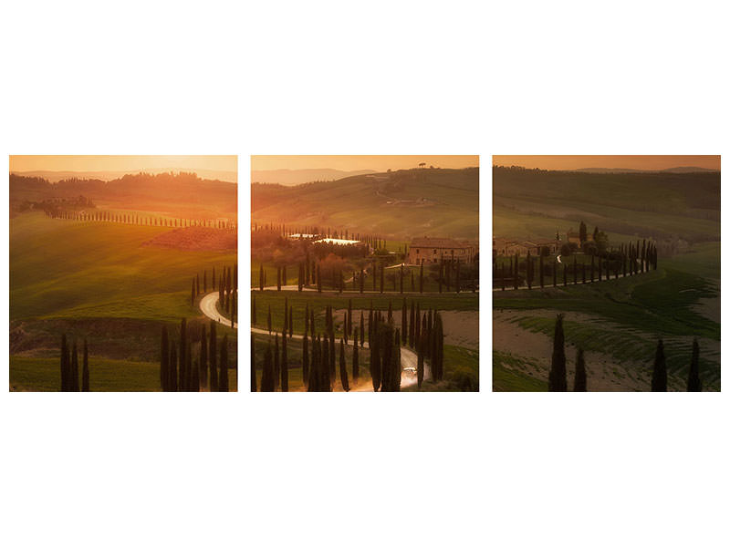 panoramic-3-piece-canvas-print-tuscany-evening